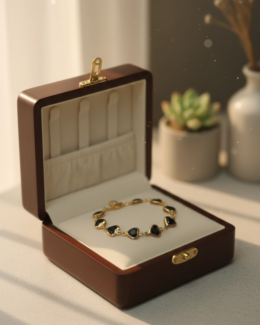 Black Heart Bracelet