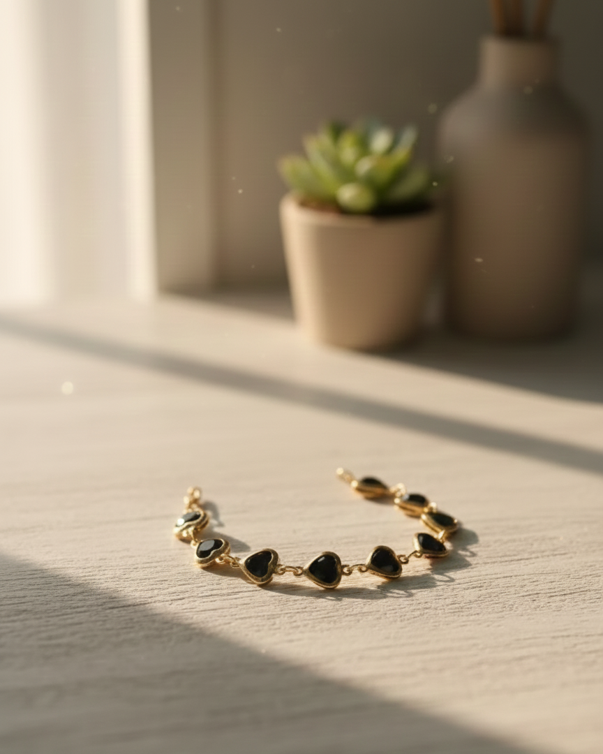 Black Heart Bracelet